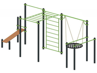 Спорткомплекс для улицы с качелями TORUDA 116