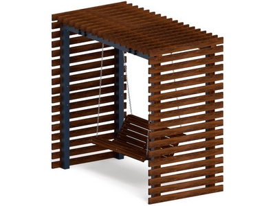 Пергола с диваном Гармония уюта-4 (без поликарбоната)