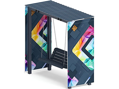 Пергола с диваном Гармония уюта-8 (без поликарбоната)