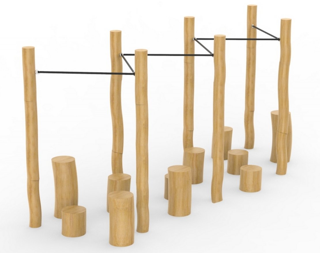 Бревна балансировочные с канатом 891.04