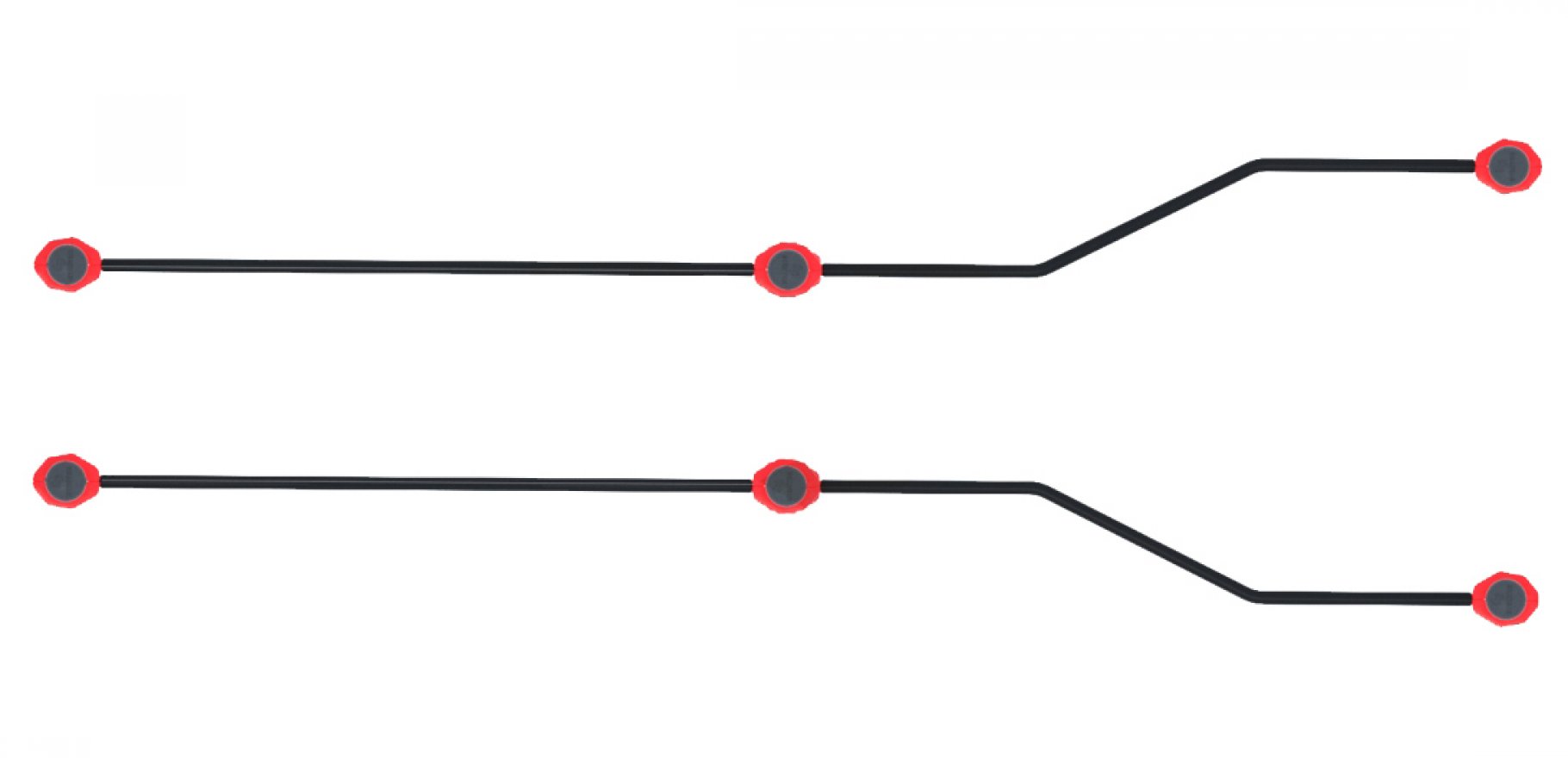 Уличные двойные брусья разноуровневые с подъездом для коляски - вид 2