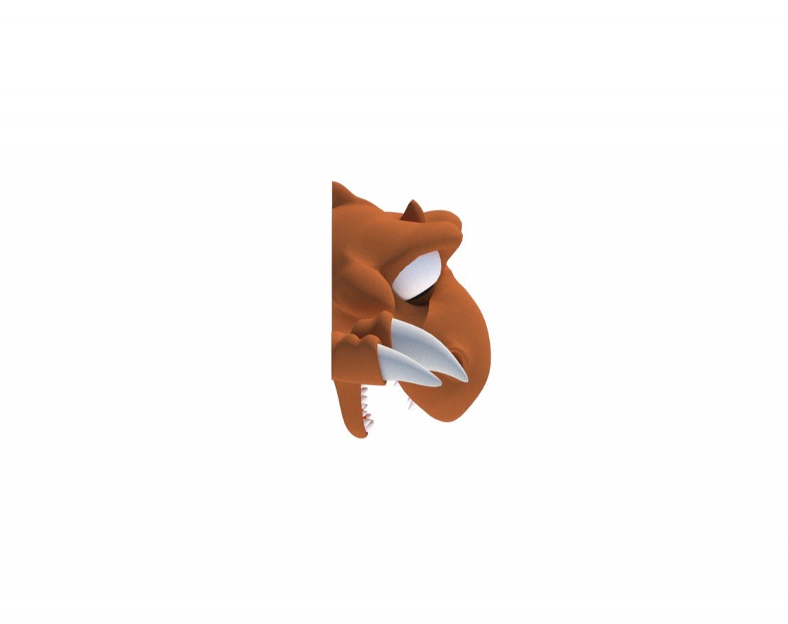 Голова Дино 3D-фигура - вид 2