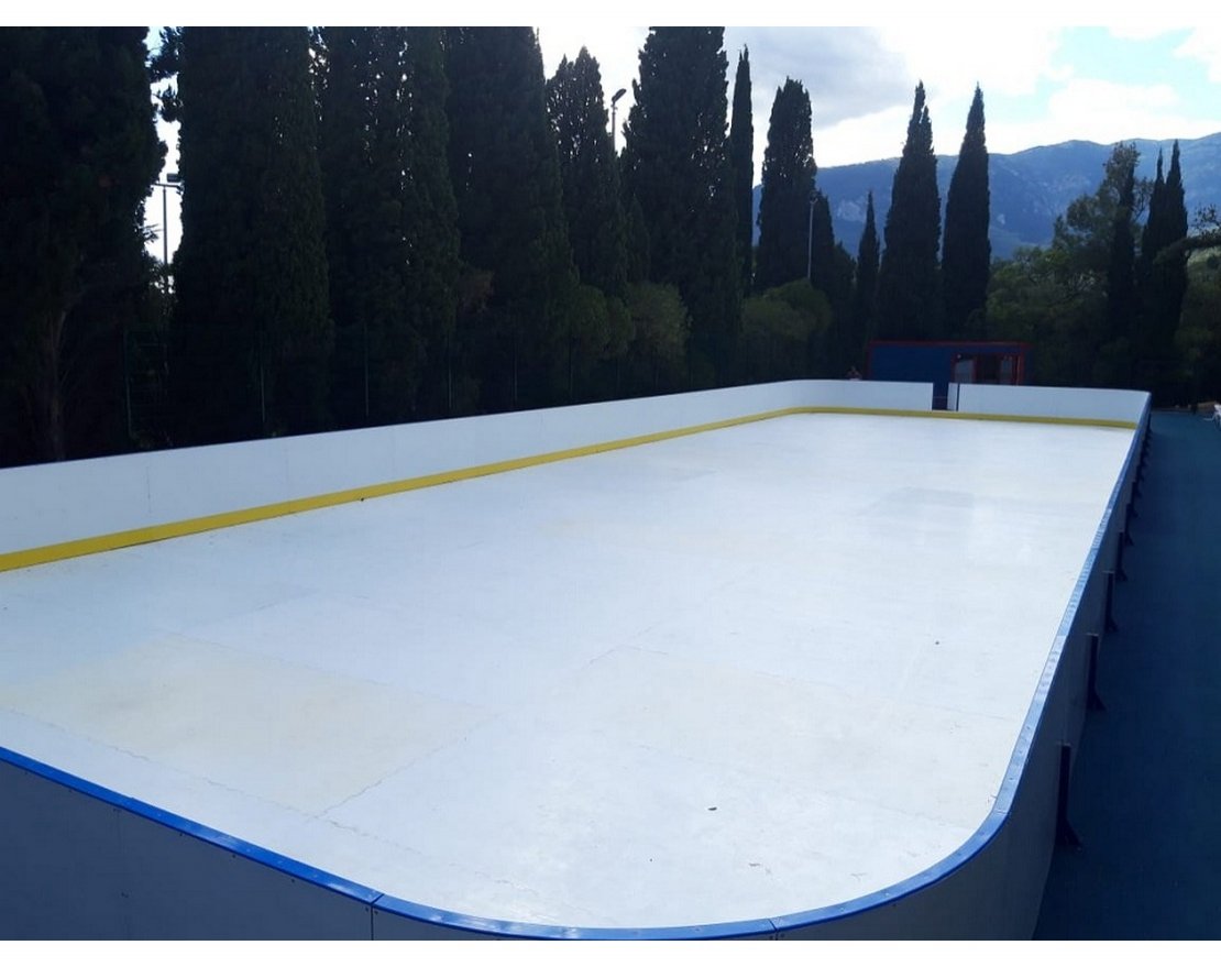 Хоккейная коробка из стеклопластика толщиной 5 мм, с обычными бортами, без ограждения из сетки - вид 2