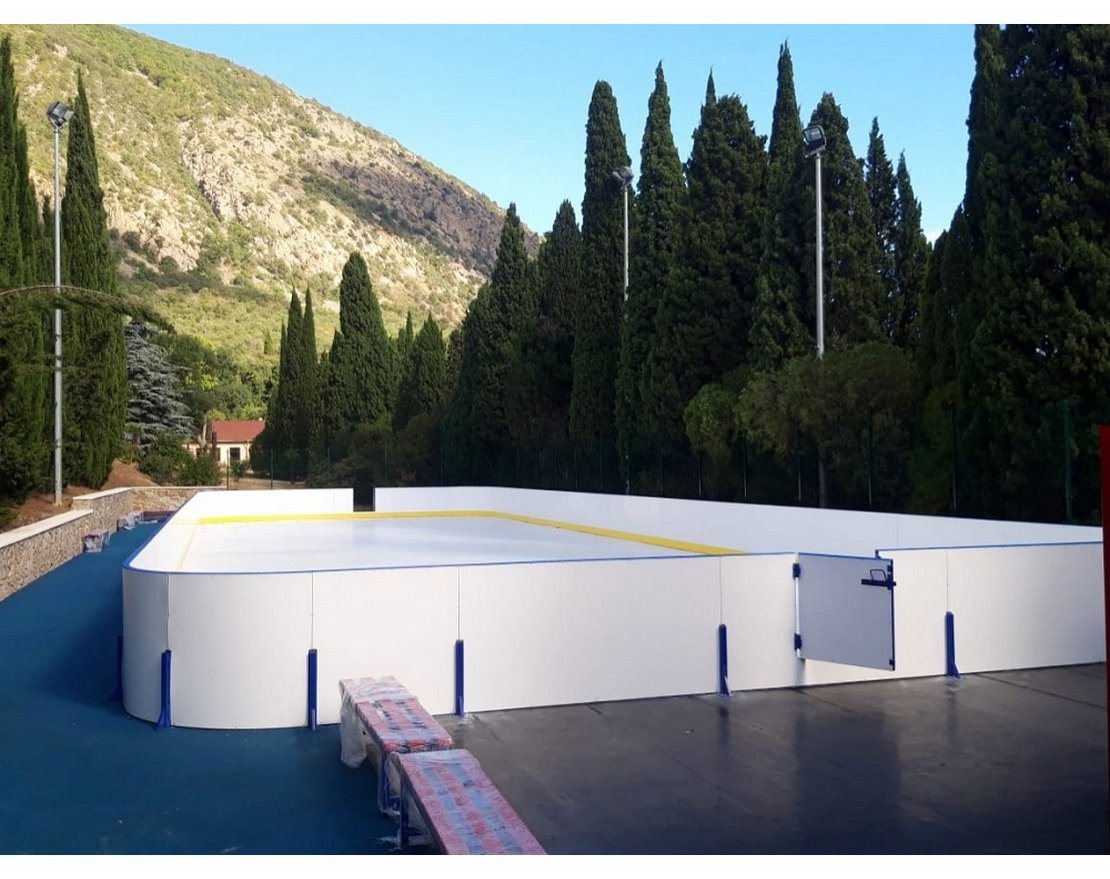 Хоккейная коробка из стеклопластика толщиной 5 мм, с обычными бортами, без ограждения из сетки - вид 2