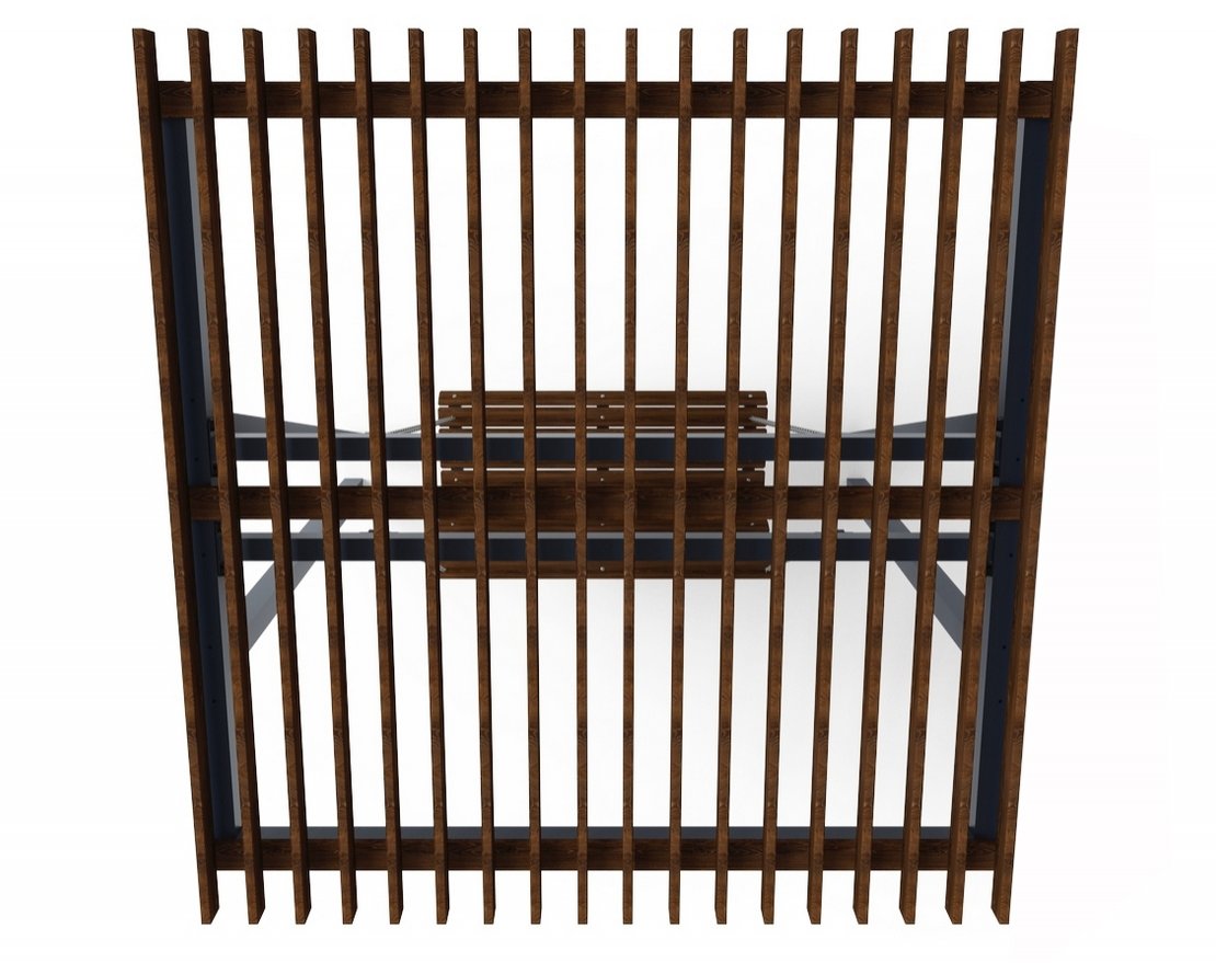 Пергола Дилайт с диваном (без поликарбоната) - вид 3