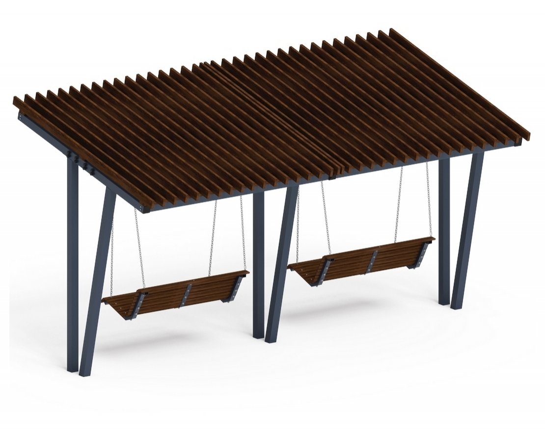 Пергола Joy с диваном (без поликарбоната) - вид 2