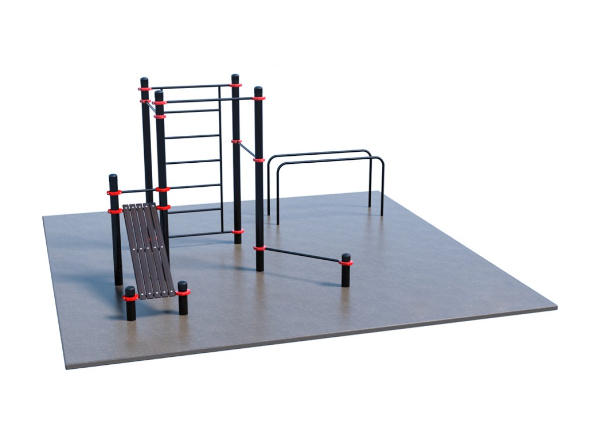 Оборудование для воркаута для коттеджа 1-2 (6 х 6 м) - вид 1