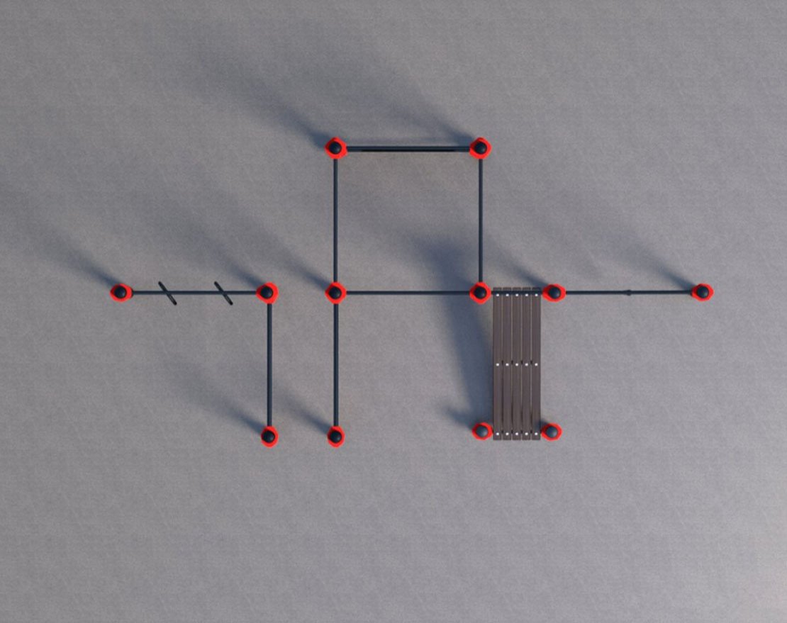 Оборудование для воркаута для коттеджа 1-4 PAW-47 (8 х 6 м) - вид 2