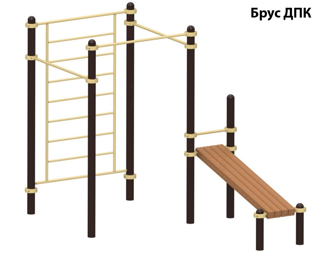 Шведская стенка, три турника и скамья для пресса TORUDA 57 - вид 2