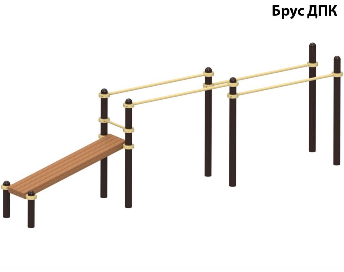 Спортивные уличные брусья + скамья для пресса TORUDA 52 - вид 2