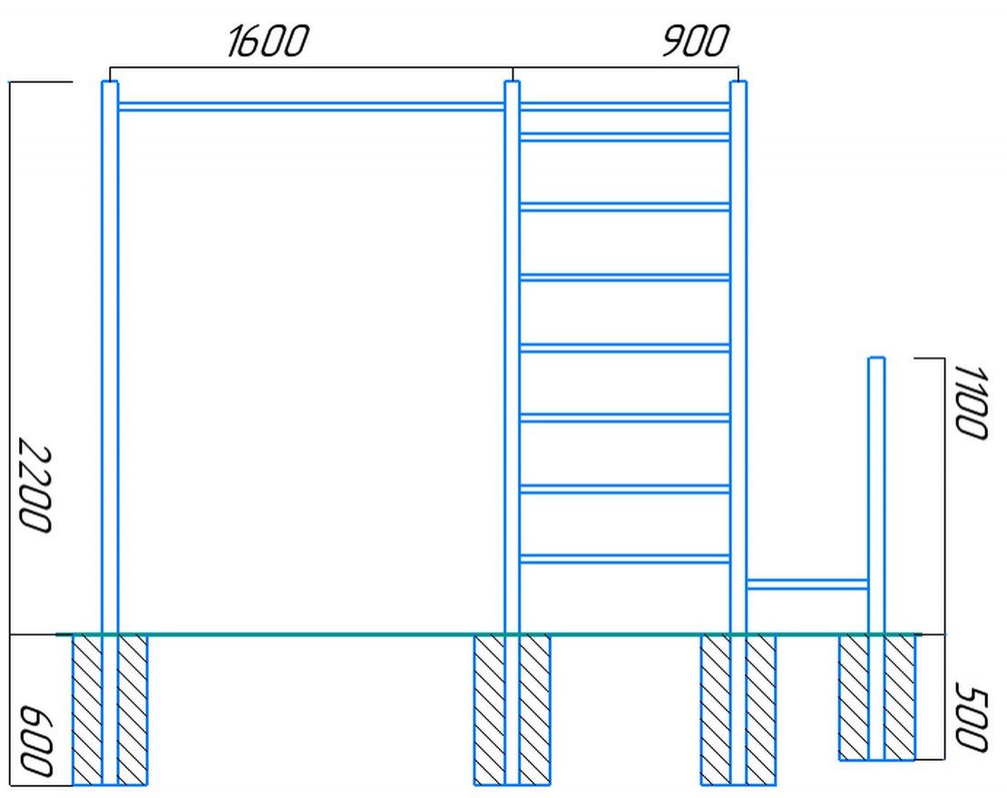 Спорткомплекс для улицы Workout w13 с гнездом - вид 2