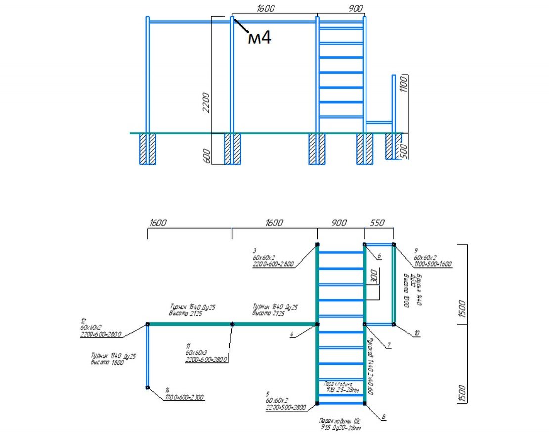 Спорткомплекс для улицы Workout w143 - вид 2