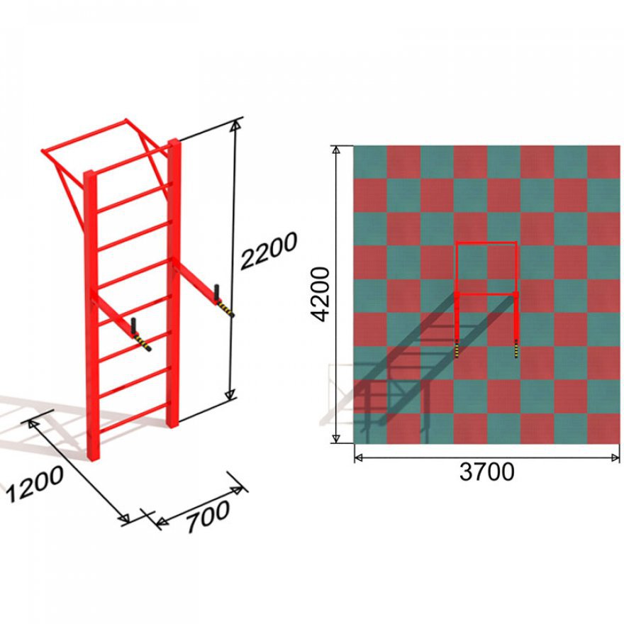Уличный турник Брусья BL - вид 2