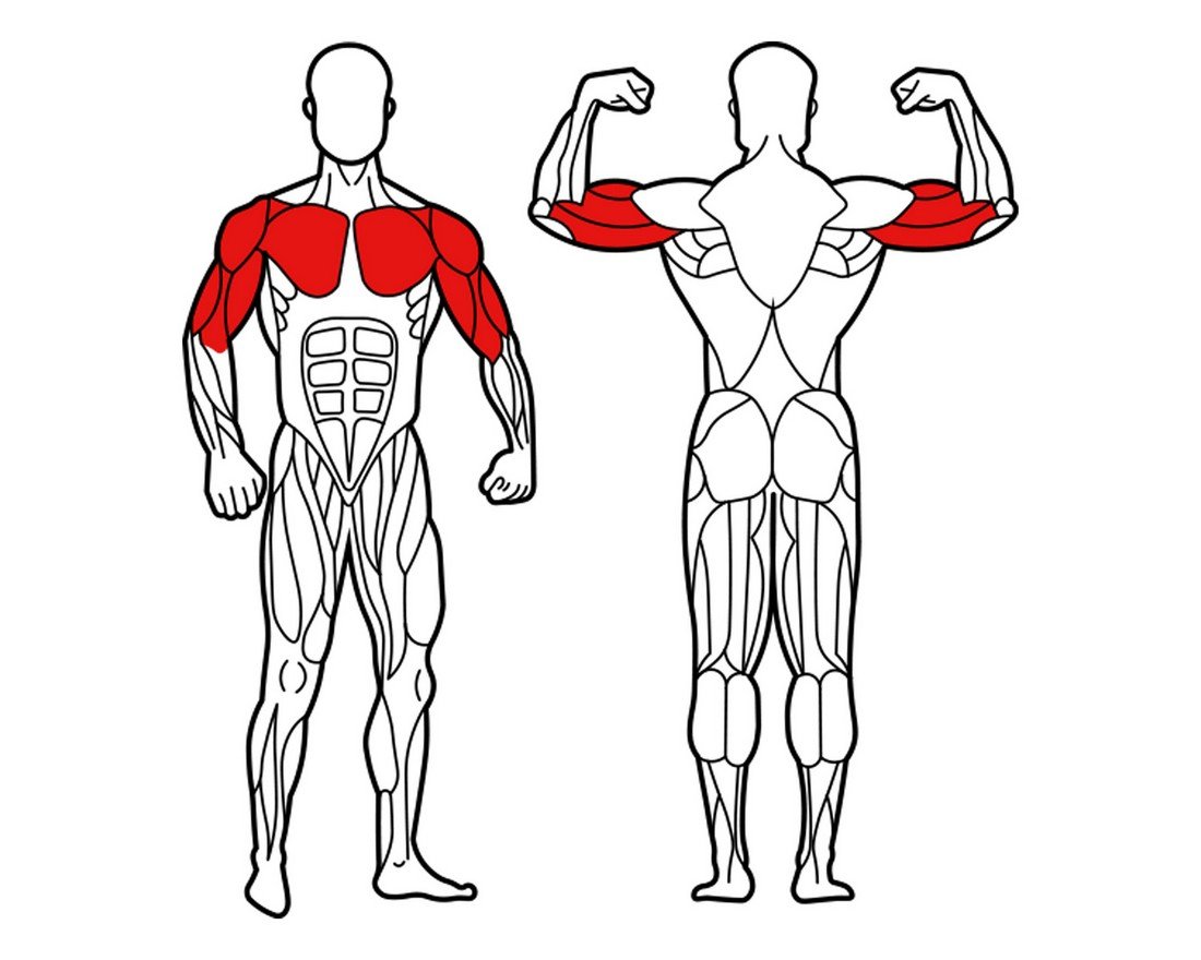 Уличный силовой тренажер для жима от себя Стальной натиск - вид 2