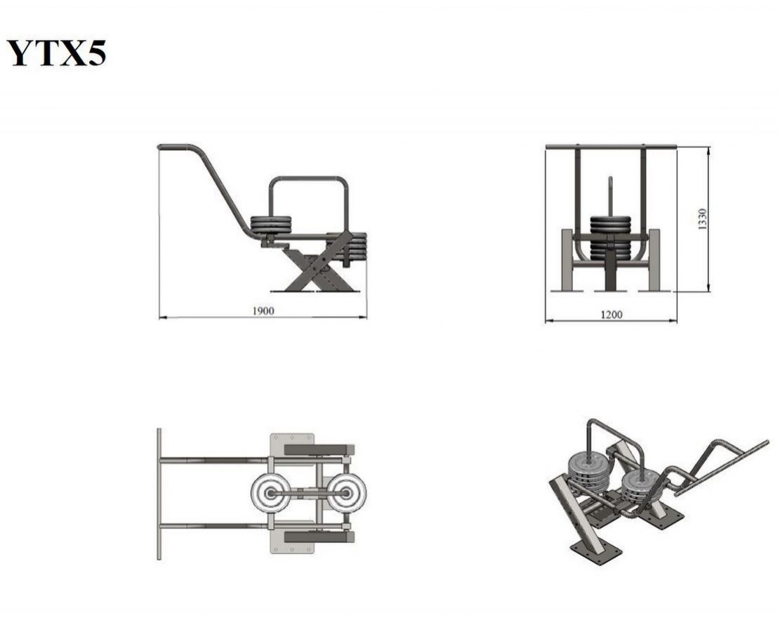 Уличный тренажер для приседаний TORUDA 5