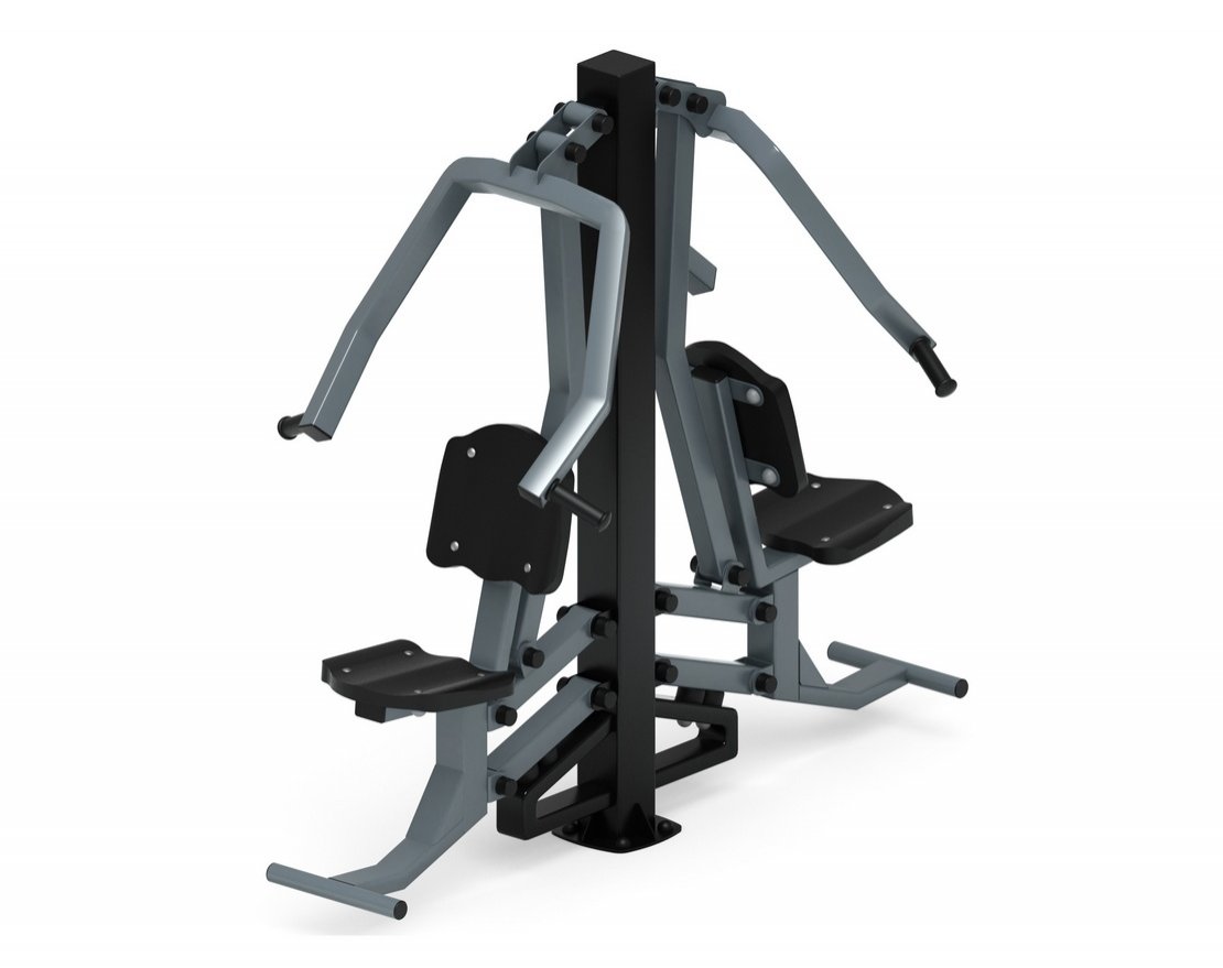 Уличный тренажер Жим от груди двойной Тренировка 7 - вид 2