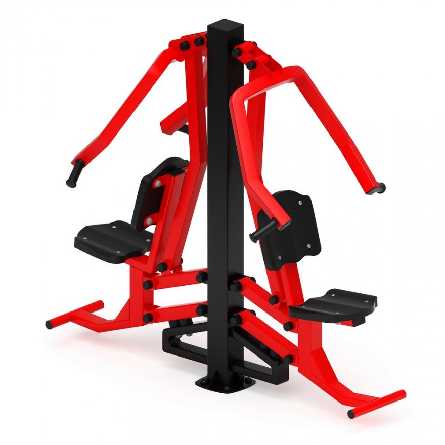 Уличный тренажер Жим от груди двойной Тренировка 7 - вид 2