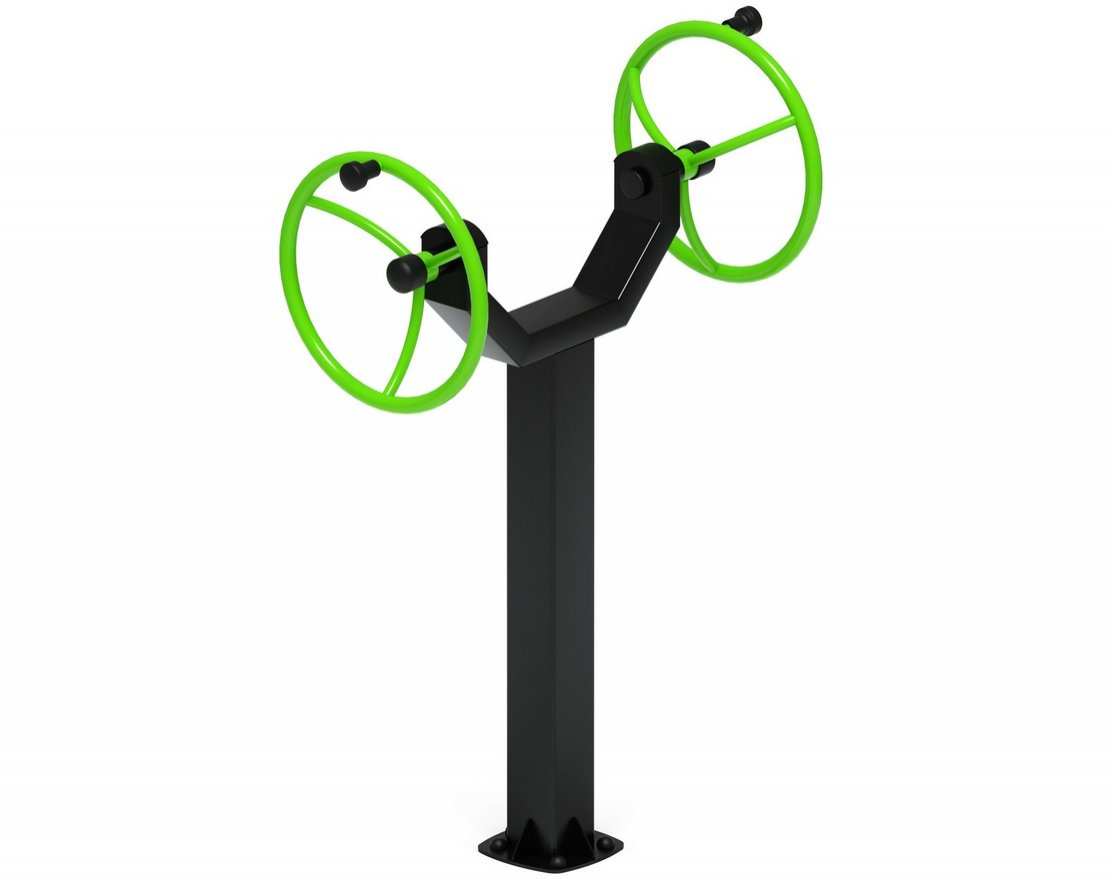 Уличный тренажёр Рули Тренировка 11 (положение стоя) - вид 2