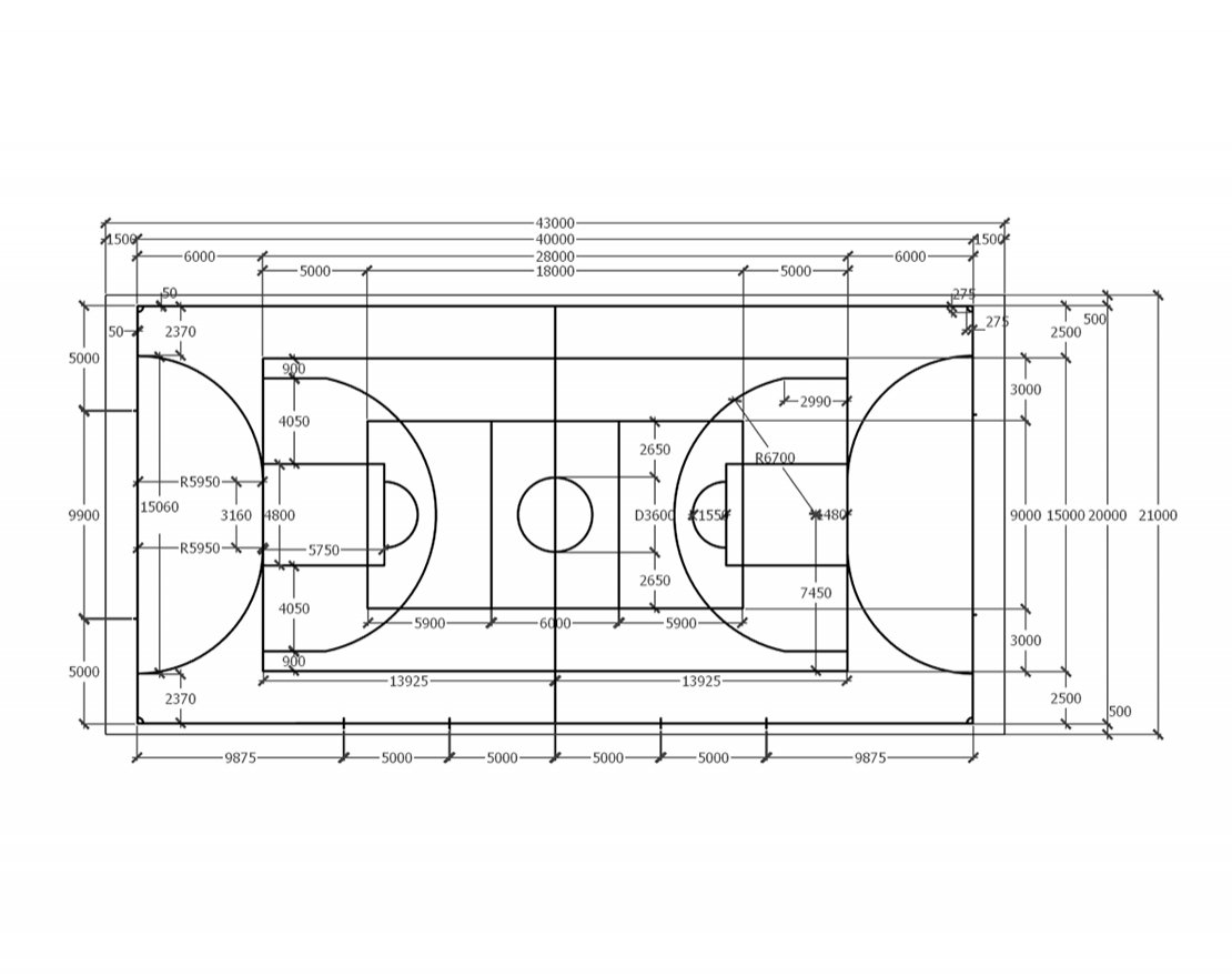 Универсальная спортивная площадка TORUDA SP-1 (43х21, игровое поле 40х20) - вид 2