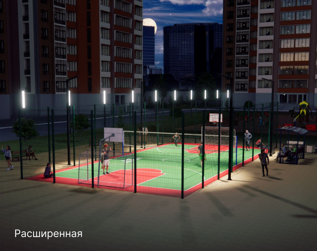 Уличная универсальная спортплощадка TORUDA SP-3 (21х10, игровое поле 18х9) - вид 2
